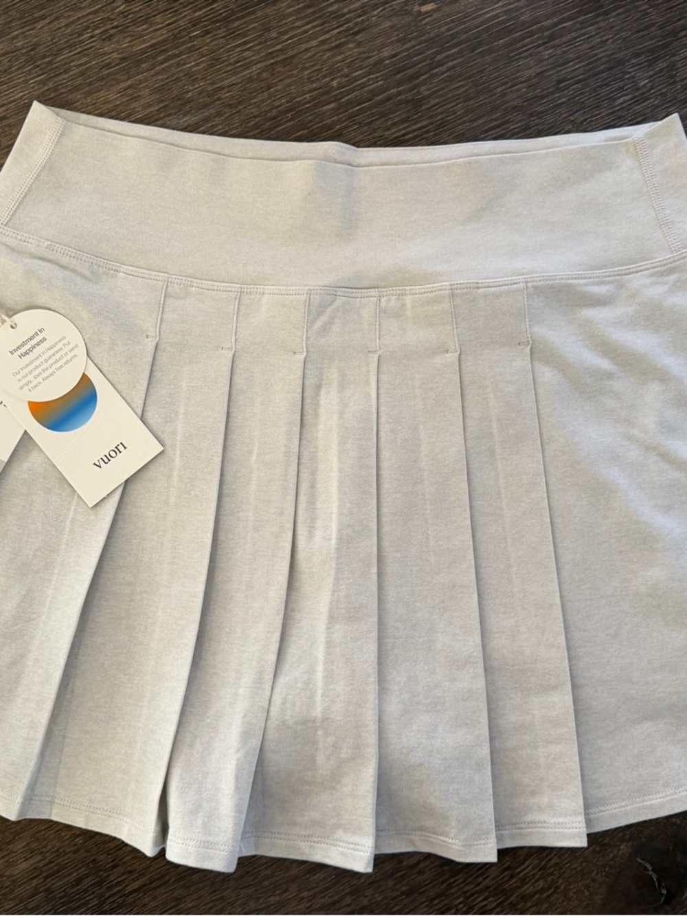 Vuori Light Gray Skort with Built-In Shorts - Picture 2 of 6